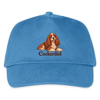 Cocker Spaniel Kuschelportrait - Kinder Basecap - Pfauenblau - Vorne