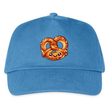 Niedliches Brezelgesicht - Kinder Basecap - Pfauenblau - Vorne