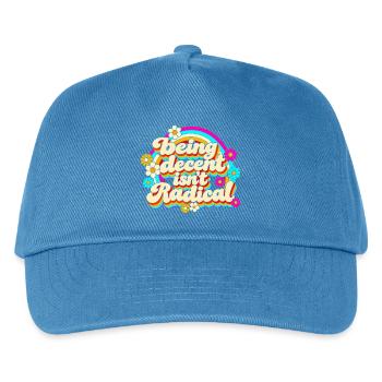 Being Decent Isn't Radical Retro - Kinder Basecap - Pfauenblau - Vorne