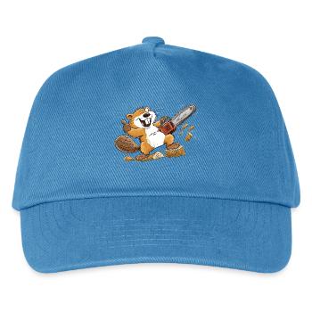 Neun Gänse, neun Stimmungen: lustig, wild, verrück - Kinder Basecap - Pfauenblau - Vorne