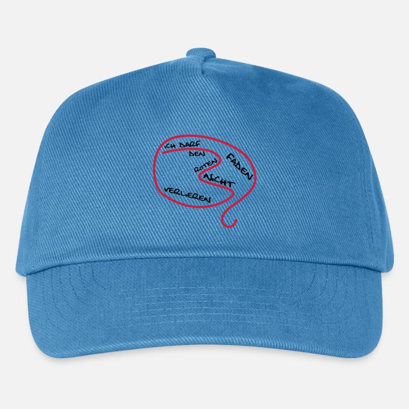Der rote Faden... - Kinder Basecap - Pfauenblau