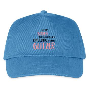 Lustiger Spruch - Kinder Basecap - Pfauenblau - Vorne