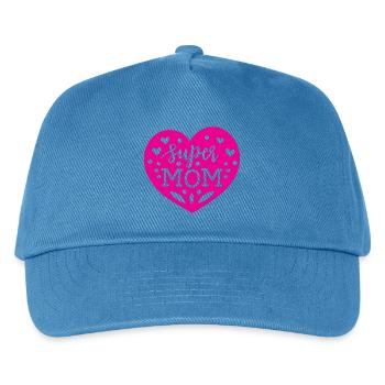 Super Mom - Kids’ Baseball Cap - peacock-blue - Front