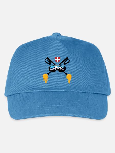Savoie Ski und Savoyard Fondue Geschenk Haute Savoie - Kinder Basecap - Pfauenblau
