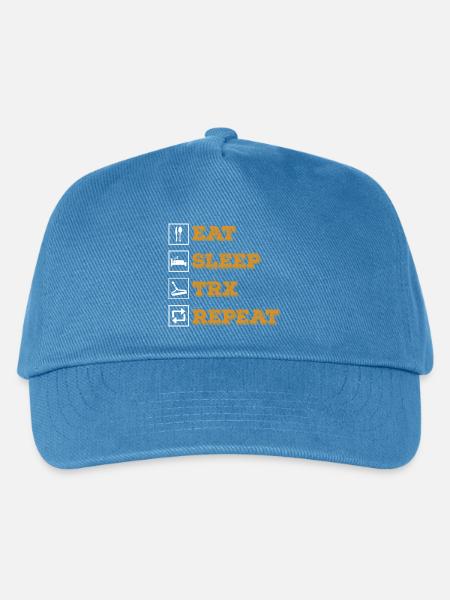 Eat Sleep TRX Wiederholung - Kinder Basecap - Pfauenblau