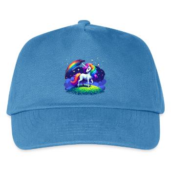 Einhorn Magie - Kinder Basecap - Pfauenblau - Vorne
