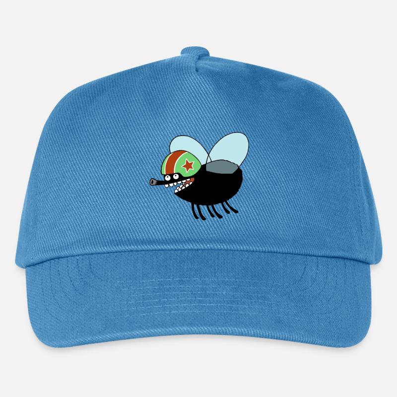 fliegende Fliege - Kinder Basecap - Pfauenblau