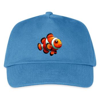 Clownfisch - Kinder Basecap - Pfauenblau - Vorne