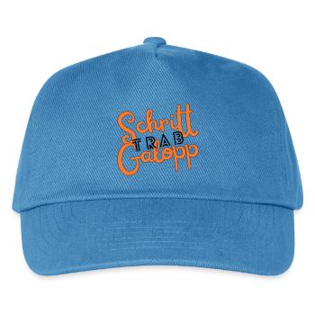 Schritt Trab Galopp - Kinder Basecap - Pfauenblau - Vorne