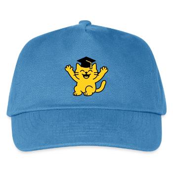 Bachelor Cat / Cat Diploma - Kids’ Baseball Cap - peacock-blue - Front