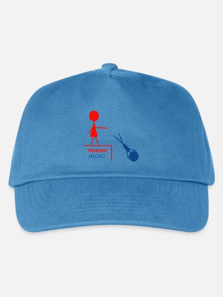 Lustiger Spruch– Problem? Erledigt! - Kinder Basecap - Pfauenblau