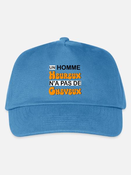 Ein glücklicher Mensch hat keine Haare - Kinder Basecap - Pfauenblau