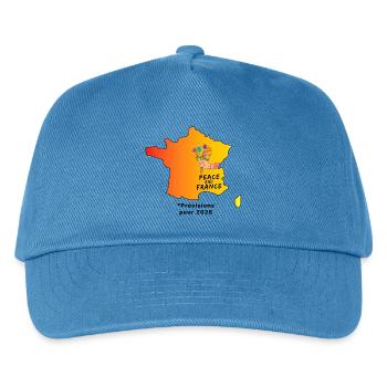 Peace_and_France_contour_meteo - Kinder Basecap - Pfauenblau - Vorne