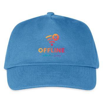 Offline ist der neue Luxus - Kinder Basecap - Pfauenblau - Vorne