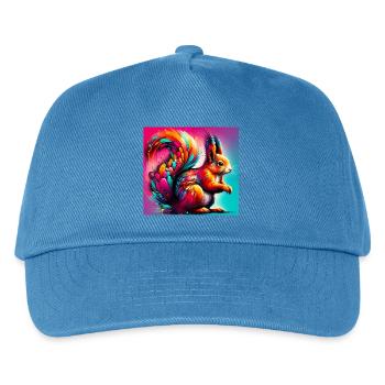 Eichhörnchen - Kinder Basecap - Pfauenblau - Vorne