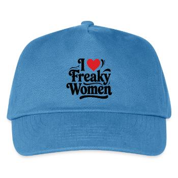 I Love Freaky Women - Kids’ Baseball Cap - peacock-blue - Front