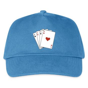 Four Aces - Kids’ Baseball Cap - peacock-blue - Front