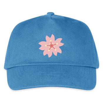 Rouge Sakura Blütenblüte - Kinder Basecap - Pfauenblau - Vorne