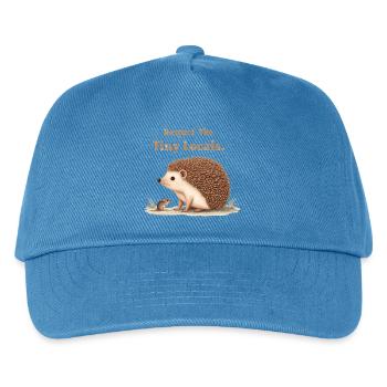 Respect The Tiny Locals Hedgehog Nature - Kids’ Baseball Cap - peacock-blue - Front