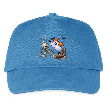 Spuk Saison: Geist und Kürbis - Kinder Basecap - Pfauenblau - Vorne