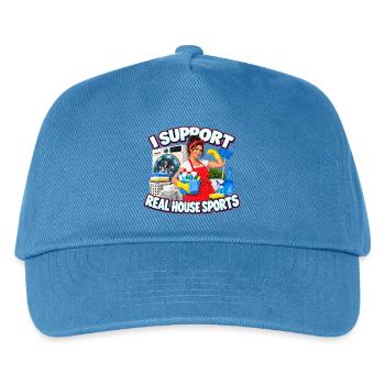 Real House Sports JGA Spruch - Kinder Basecap - Pfauenblau - Vorne