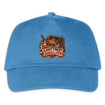 Loot zuerst, Moral danach - Kinder Basecap - Pfauenblau - Vorne