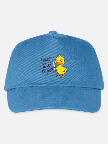 Hast Du Brot? - Ente mit Messer - Kinder Basecap - Pfauenblau