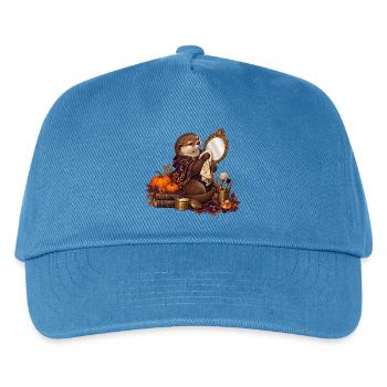 Otter restauriert einen antiken Handspiegel - Kinder Basecap - Pfauenblau - Vorne