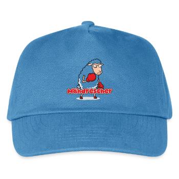 Boxendes Schaf mit Mähdrescher-Punch - Kinder Basecap - Pfauenblau - Vorne