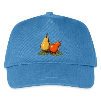 Birnen und Herbstblätter - Kinder Basecap - Pfauenblau - Vorne