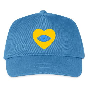 Liebe, das allsehende Herz - Kinder Basecap - Pfauenblau - Vorne