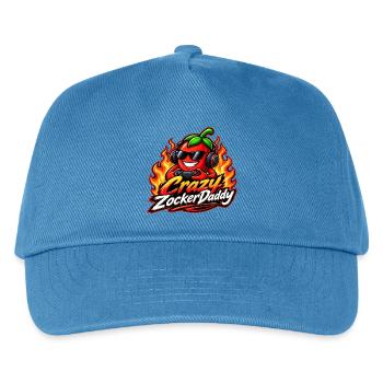 CrazyZockerDaddy - Kinder Basecap - Pfauenblau - Vorne