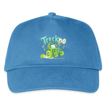 Treckno Traktor Techno Trecker Landwirt Party - Kinder Basecap - Pfauenblau - Vorne