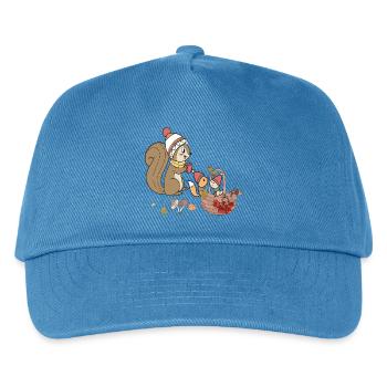 Herbst Eichhörnchen  - Kinder Basecap - Pfauenblau - Vorne