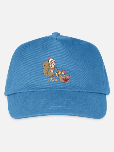 Herbst Eichhörnchen  - Kinder Basecap - Pfauenblau