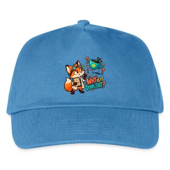 Warum macht er das? - Kinder Basecap - Pfauenblau - Vorne