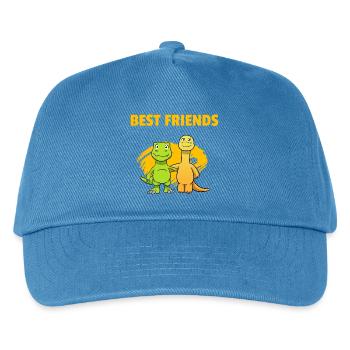 Best Friends Dinos Beste Freunde Dinosaurier - Kinder Basecap - Pfauenblau - Vorne