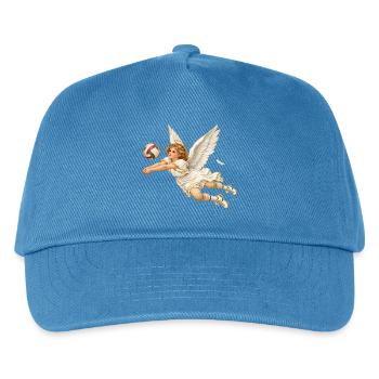 Volleyball Engel Weihnachten Geschenk Vintage - Kinder Basecap - Pfauenblau - Vorne