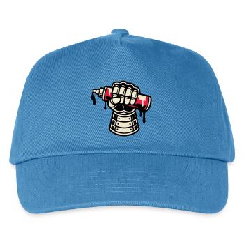 Samurai Ruestung Graffiti Icon - Kinder Basecap - Pfauenblau - Vorne