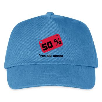 50% ... 100 années - Casquette de baseball Enfant - bleu paon - Devant