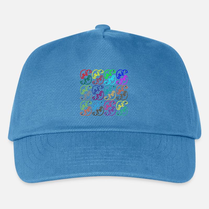 Chamäleon buntes Treiben - Kinder Basecap - Pfauenblau