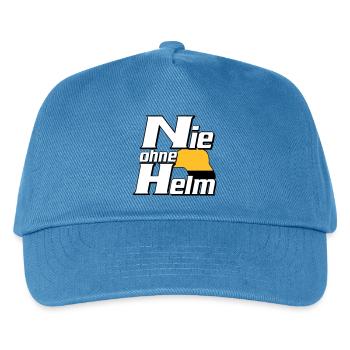 Freiwillige Feuerwehr , Shirt , Nie ohne Helm (25) - Kinder Basecap - Pfauenblau - Vorne