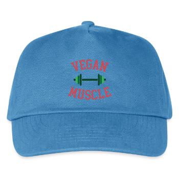 Vegan Muscle - Kids’ Baseball Cap - peacock-blue - Front