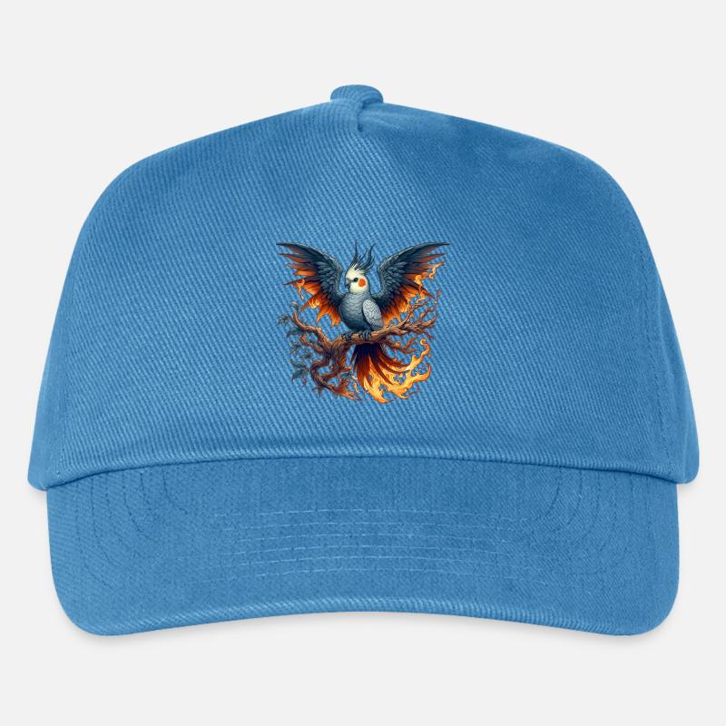Nymphensittich (15) - Kinder Basecap - Pfauenblau