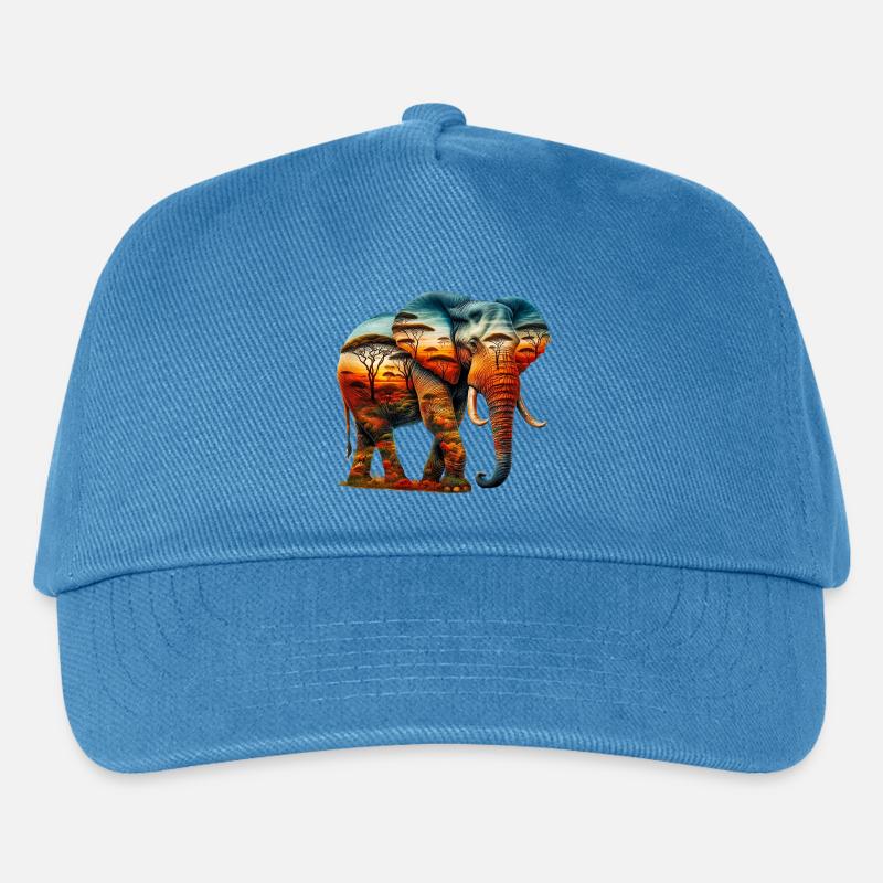 Éléphant - Casquette de baseball Enfant - bleu paon