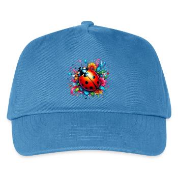 Marienkäfer - Kinder Basecap - Pfauenblau - Vorne
