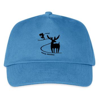 Renne attendant le Père Noël - Casquette de baseball Enfant - bleu paon - Devant