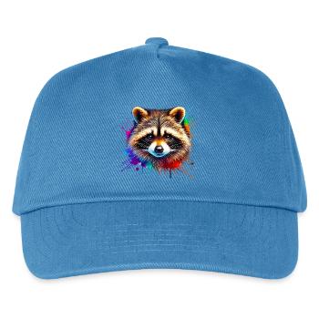 Waschbär - Kinder Basecap - Pfauenblau - Vorne