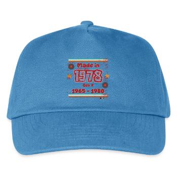 70s Generation Retro Design - Kids’ Baseball Cap - peacock-blue - Front
