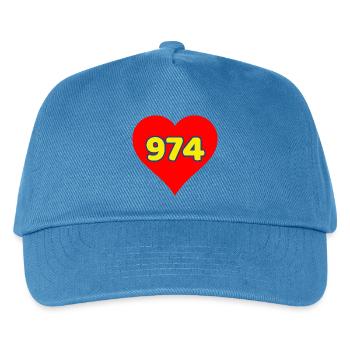 Red Heart 974 - Reunion Island - Kids’ Baseball Cap - peacock-blue - Front